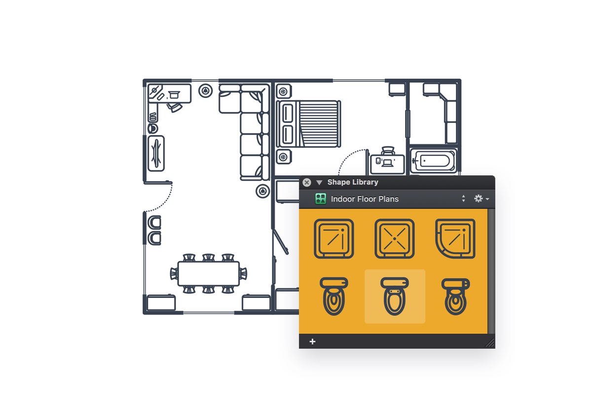 Create a Set of Indoor Floor Plan Shapes