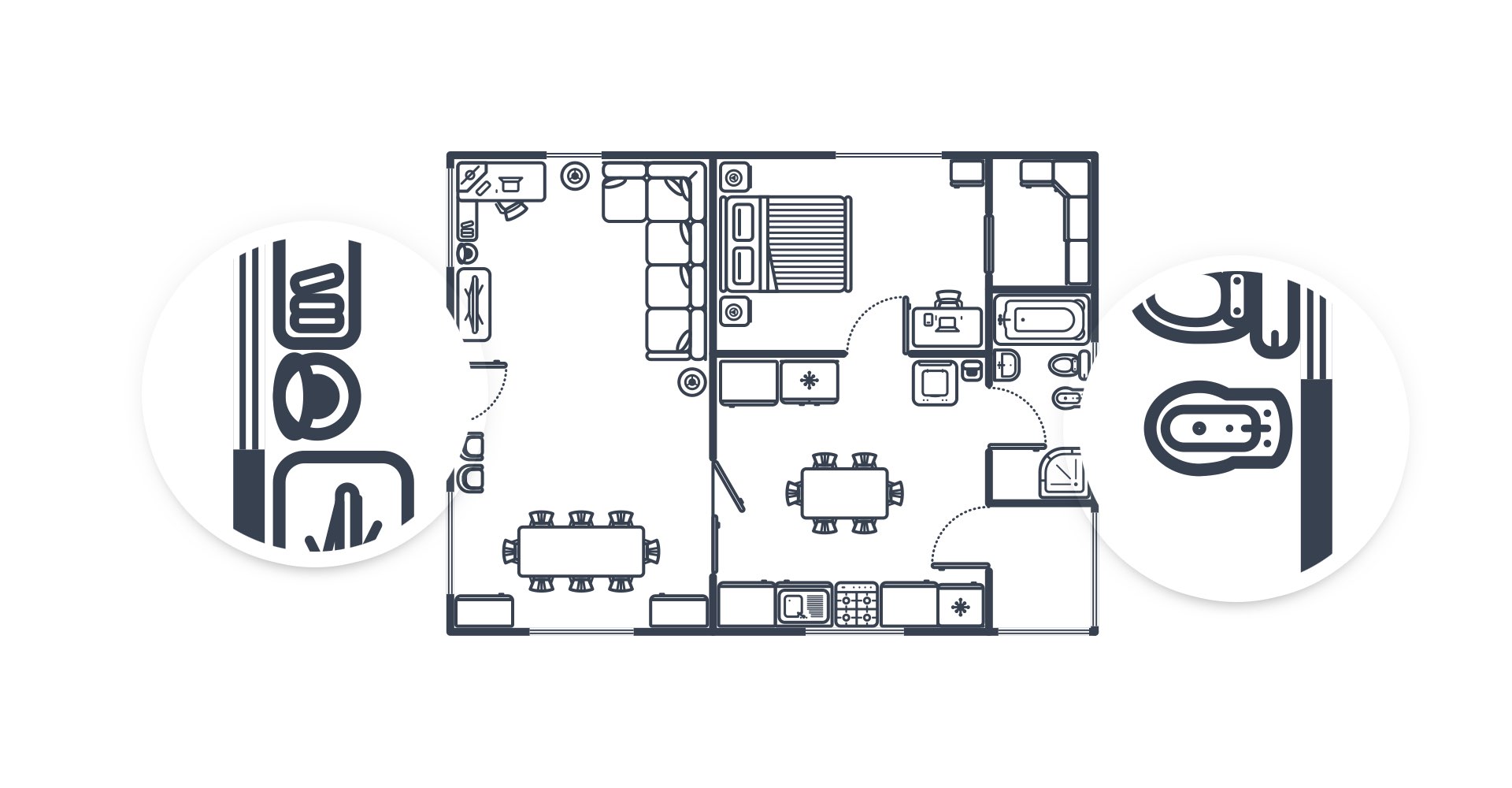Create a Set of Indoor Floor Plan Shapes
