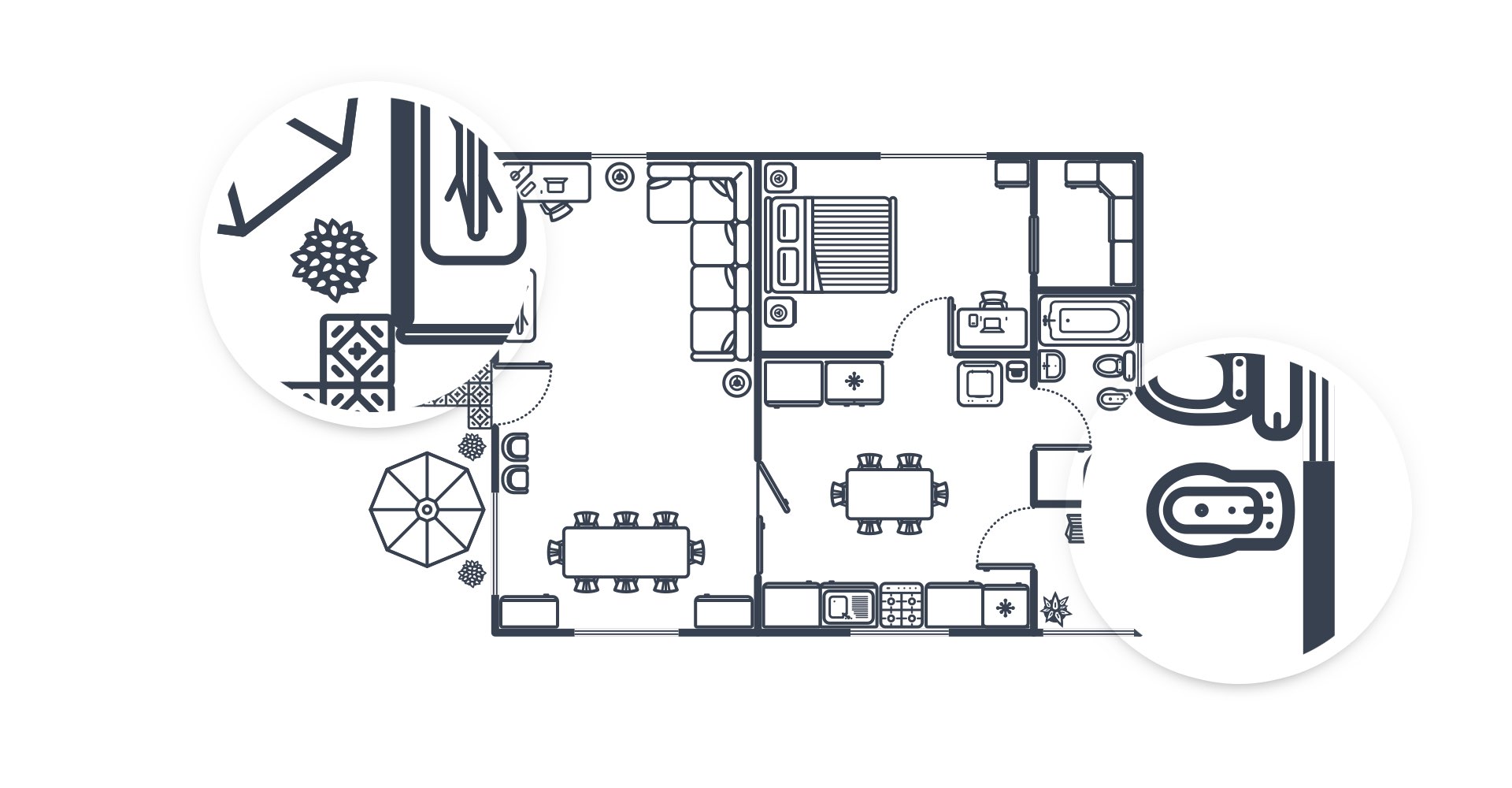 Create a Set of Outdoor Floor Plan Shapes