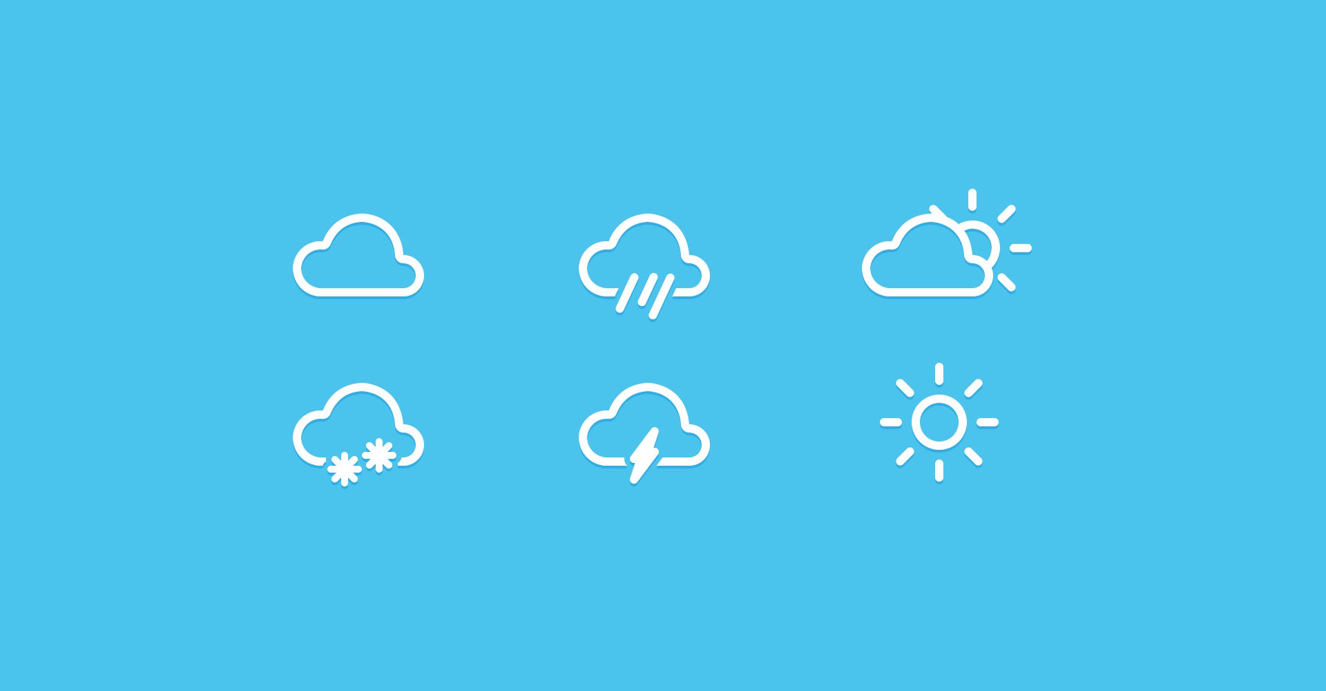 Create a Set of Flat Weather Icons