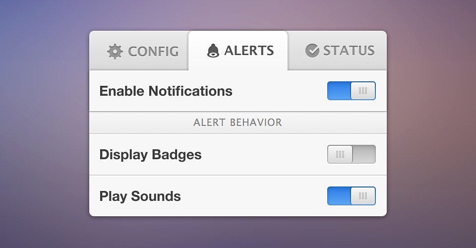 Settings Widget UI